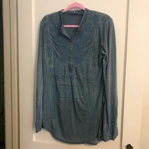 L Casual “Romantic” patterned LS Blouse